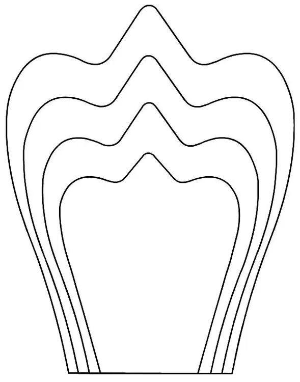 Molde de flor gigante com pétalas pontudas para impressão.