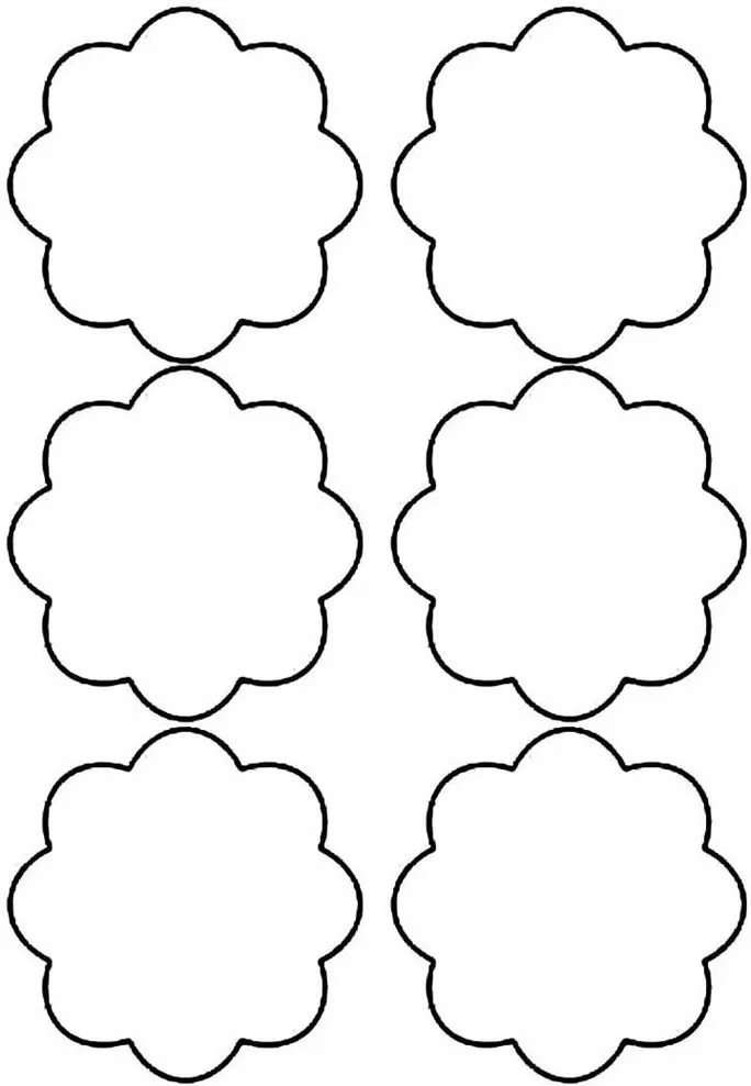 Moldes de papel crepom para forminhas de doces com bordas onduladas, prontos para impressão e recorte.