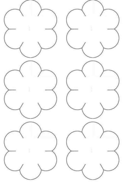 Moldes de forminhas para doces: padrão floral delicado para imprimir e recortar.