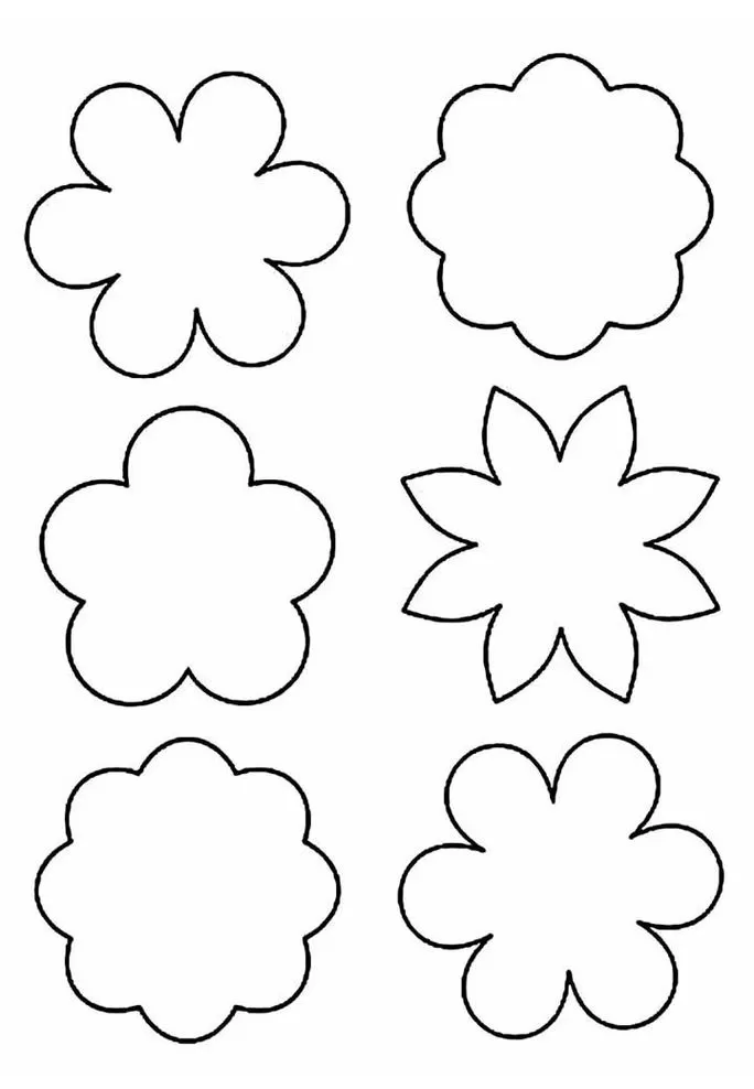 Moldes variados para forminhas de doces: silhuetas florais e de nuvens para imprimir e criar embalagens únicas.