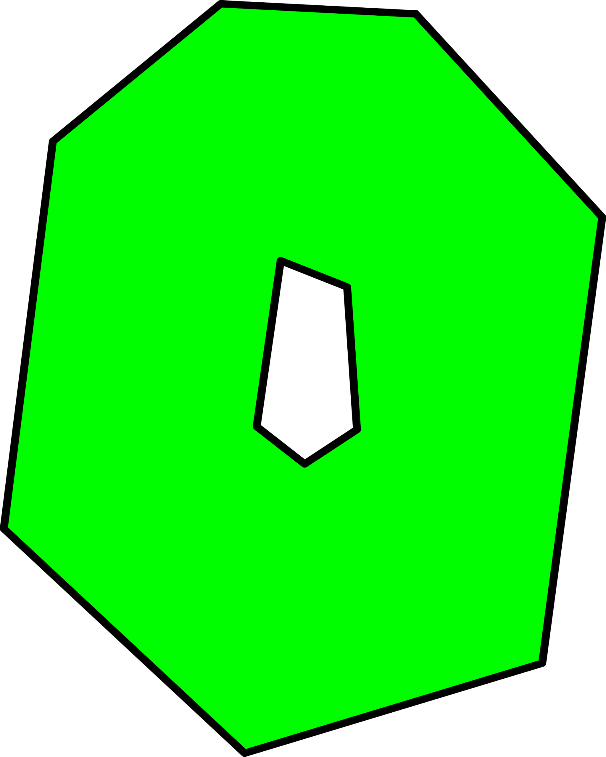 Moldes de Letras do Super Mario 0 Verde Molde da Letra O do Super Mario na cor verde.