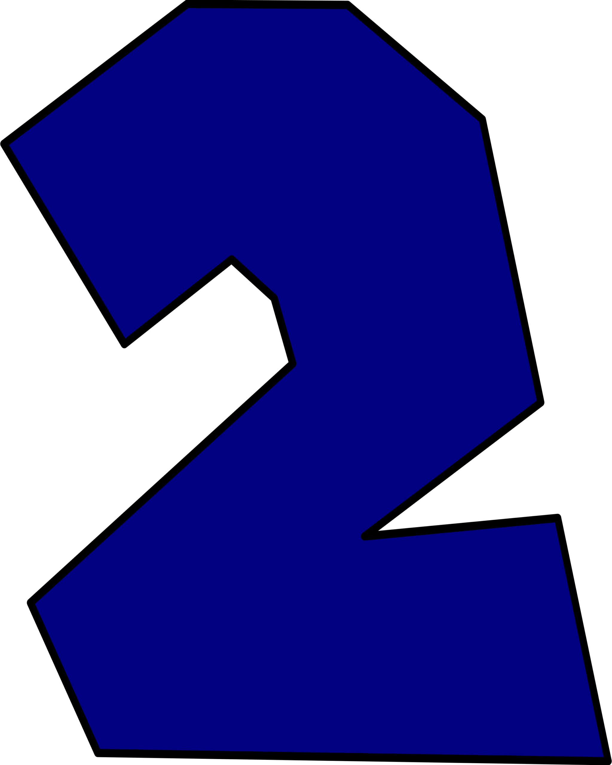 Moldes de Letras do Super Mario 2 Azul Molde do número 2 do Super Mario em azul