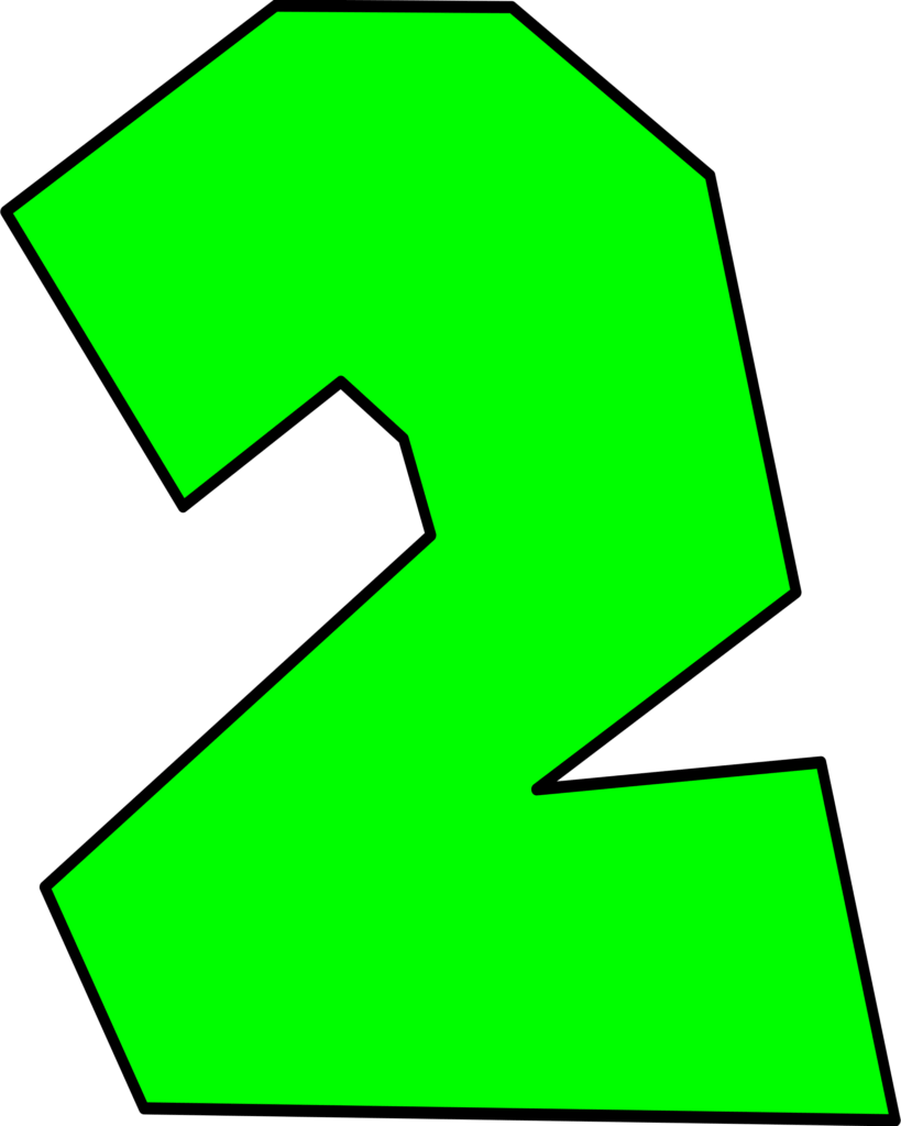 Número 2 verde Super Mario. Fonte inspirada nos jogos Super Mario.