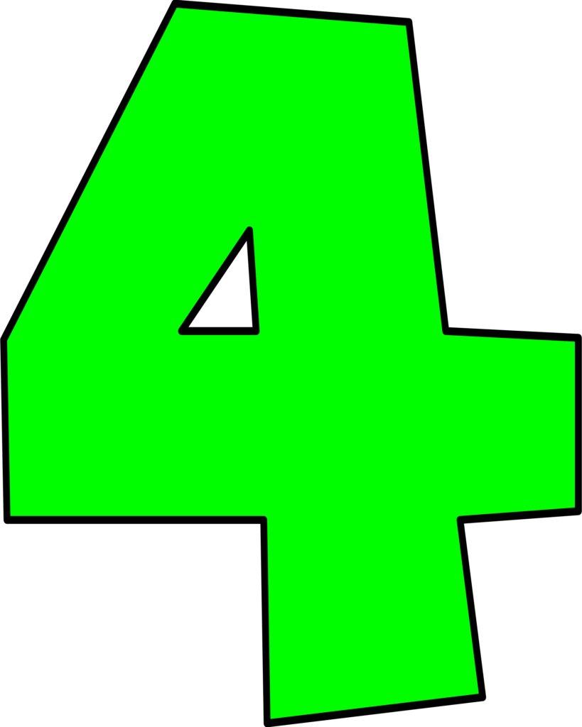 Número 4 do Super Mario em verde vibrante contra fundo escuro.