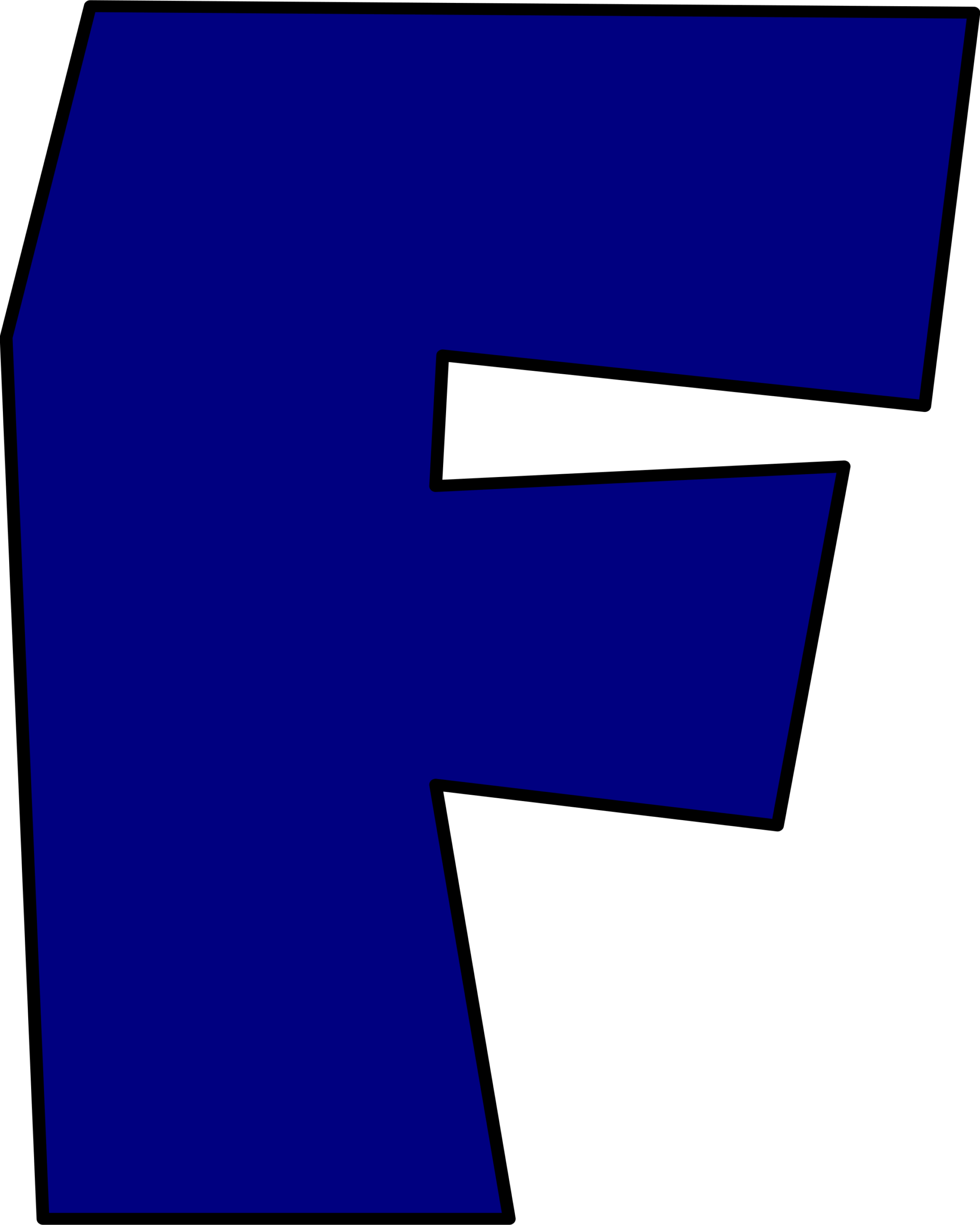 Moldes de Letras do Super Mario F Azul Letra F azul do Super Mario. Molde estilizado para projetos temáticos.