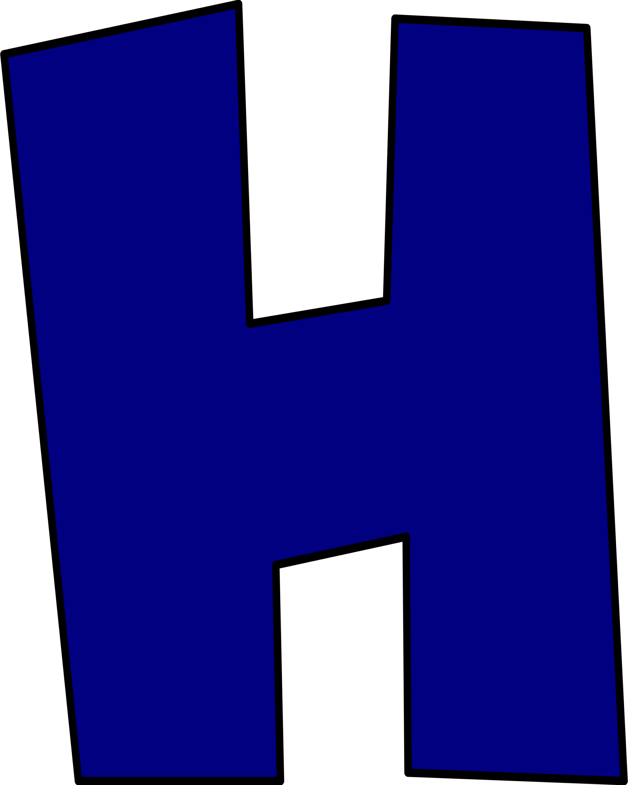 Moldes de Letras do Super Mario H Azul Letra H azul inspirada no Super Mario