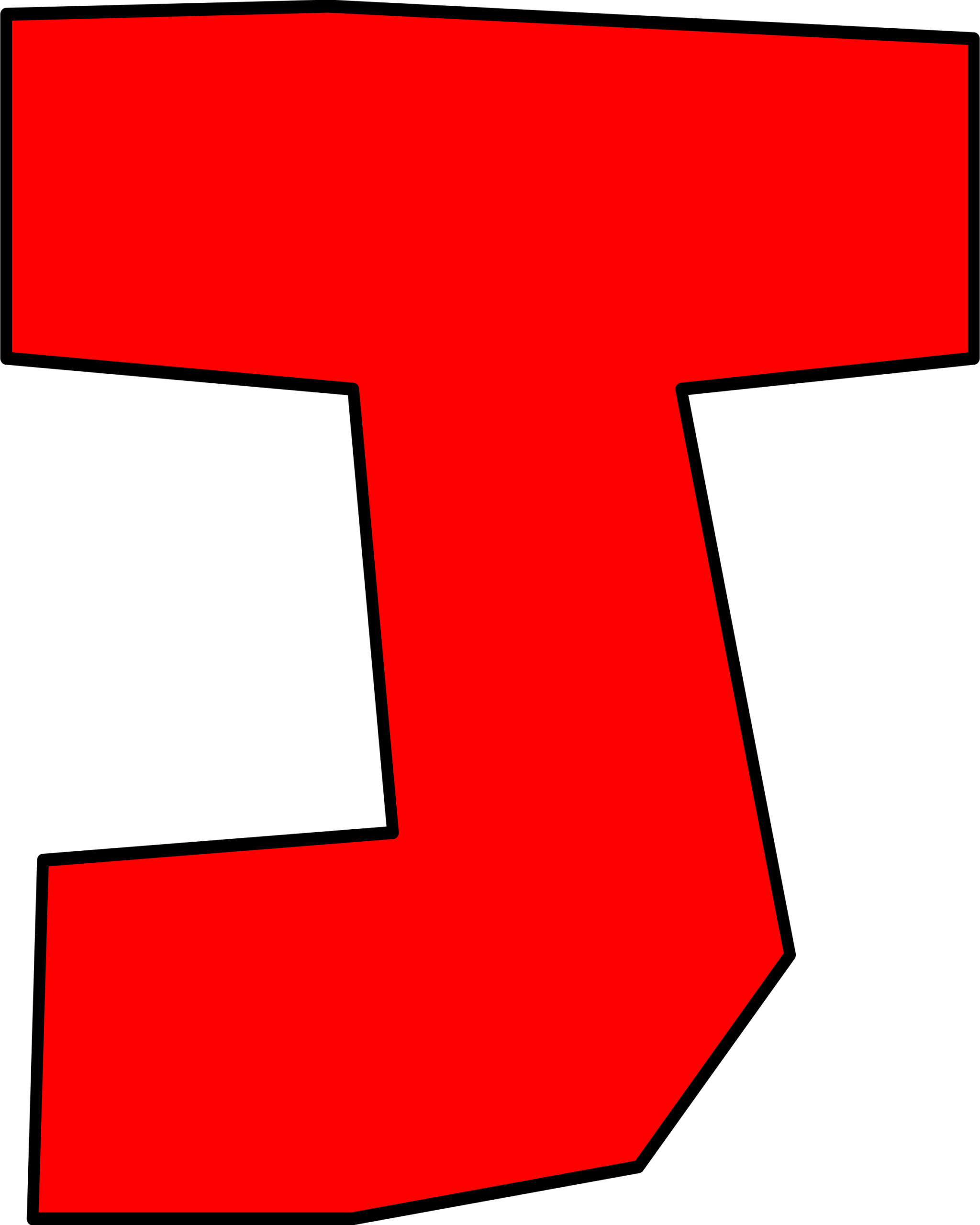 Moldes de Letras do Super Mario J Vermelho Letra J do Super Mario em vermelho rubro sobre fundo escuro.