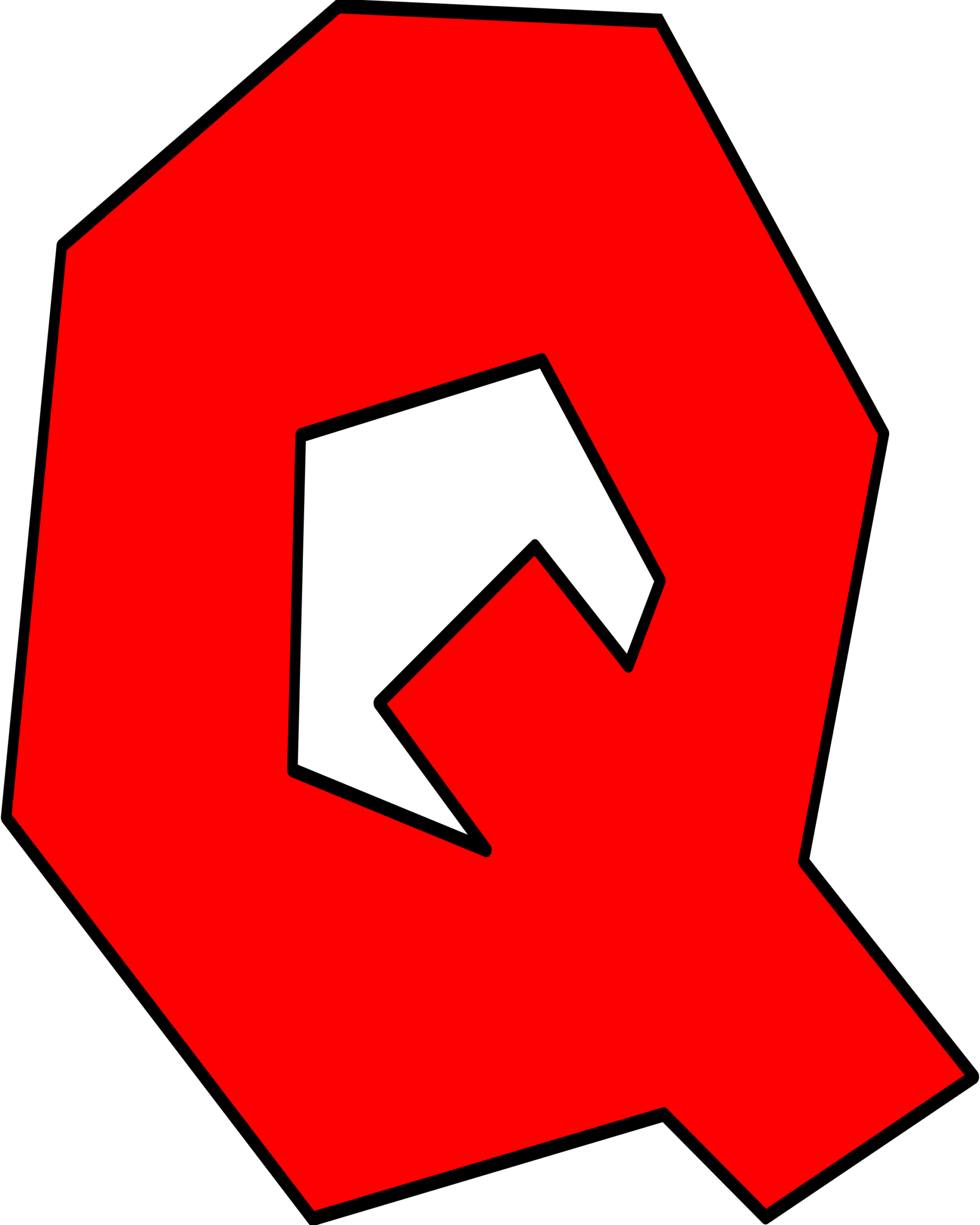 Moldes de Letras do Super Mario Q Vermelho Letra Q vermelha no estilo Super Mario. Design geométrico inspirado em games.