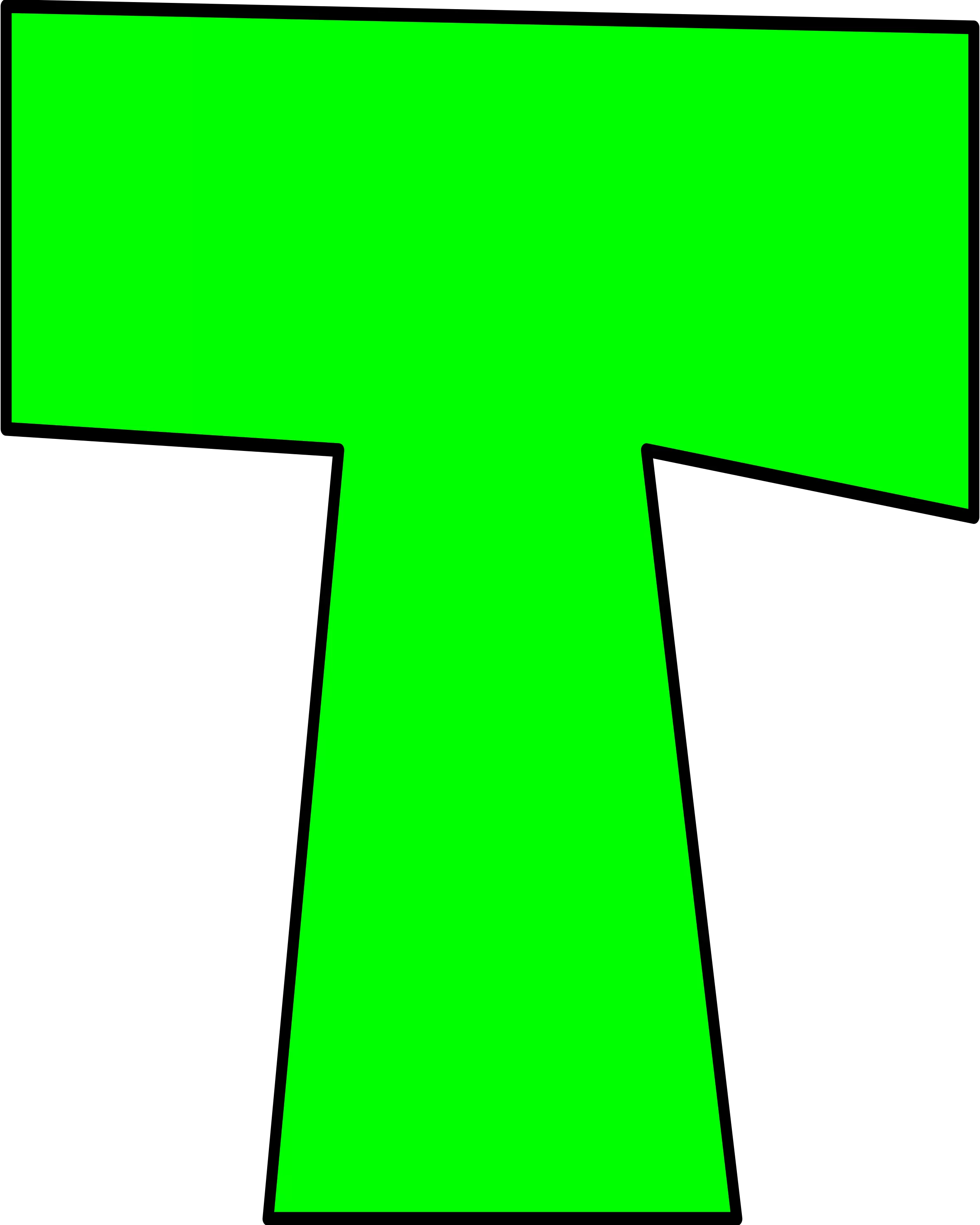 Moldes de Letras do Super Mario T Verde