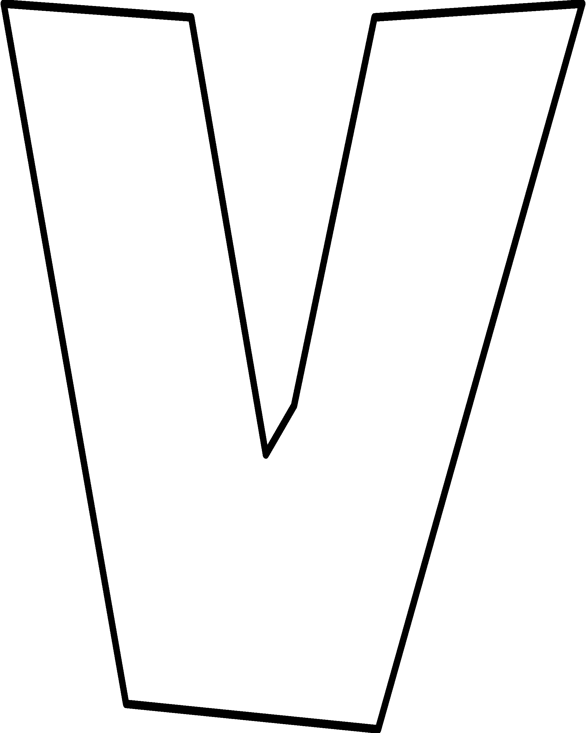 Moldes de Letras do Super Mario V Branco Letra V branca do Super Mario em fundo escuro