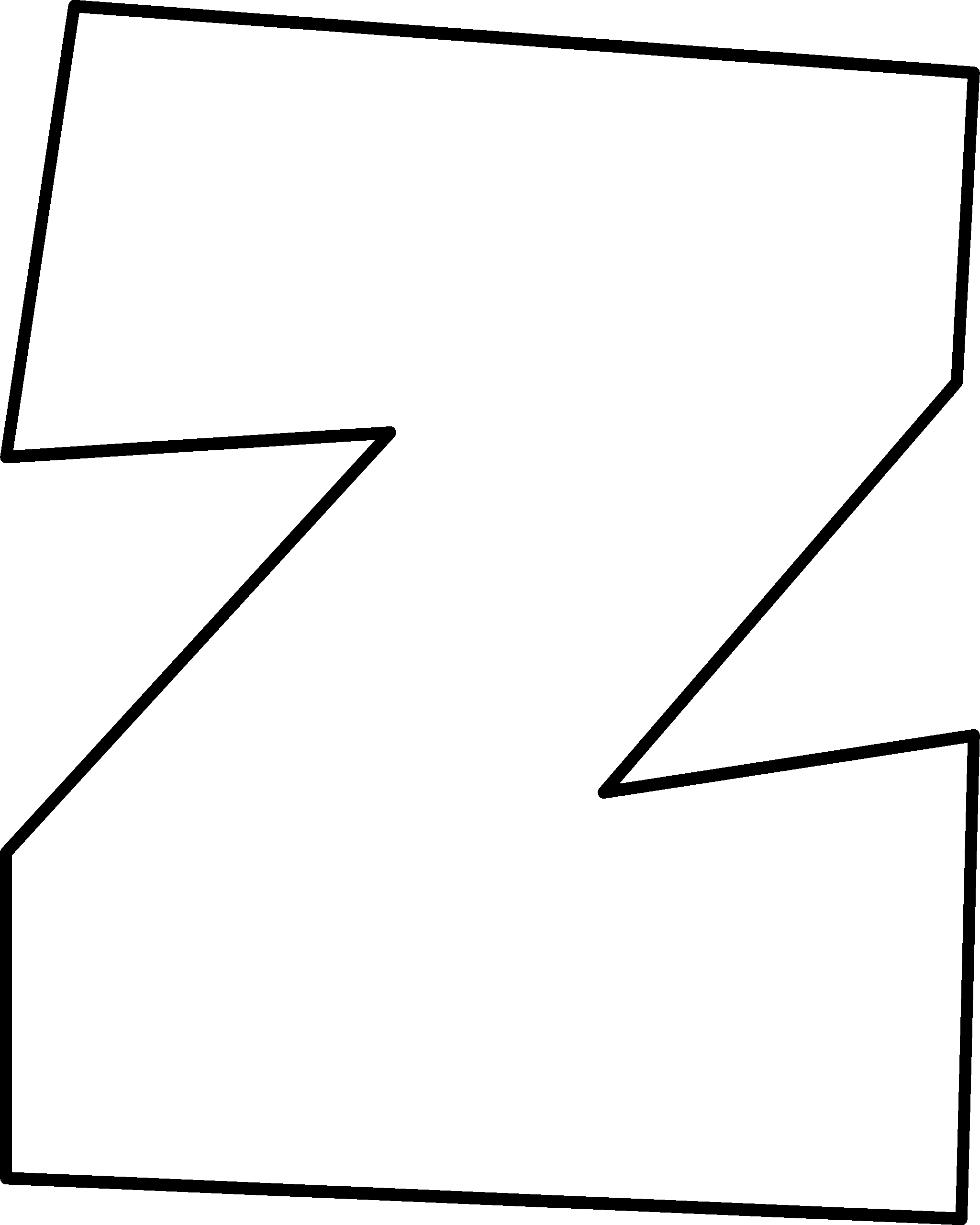 Moldes de Letras do Super Mario Z Branco Letra Z branca no estilo Super Mario. Molde alfabético inspirado no universo do famoso jogo.