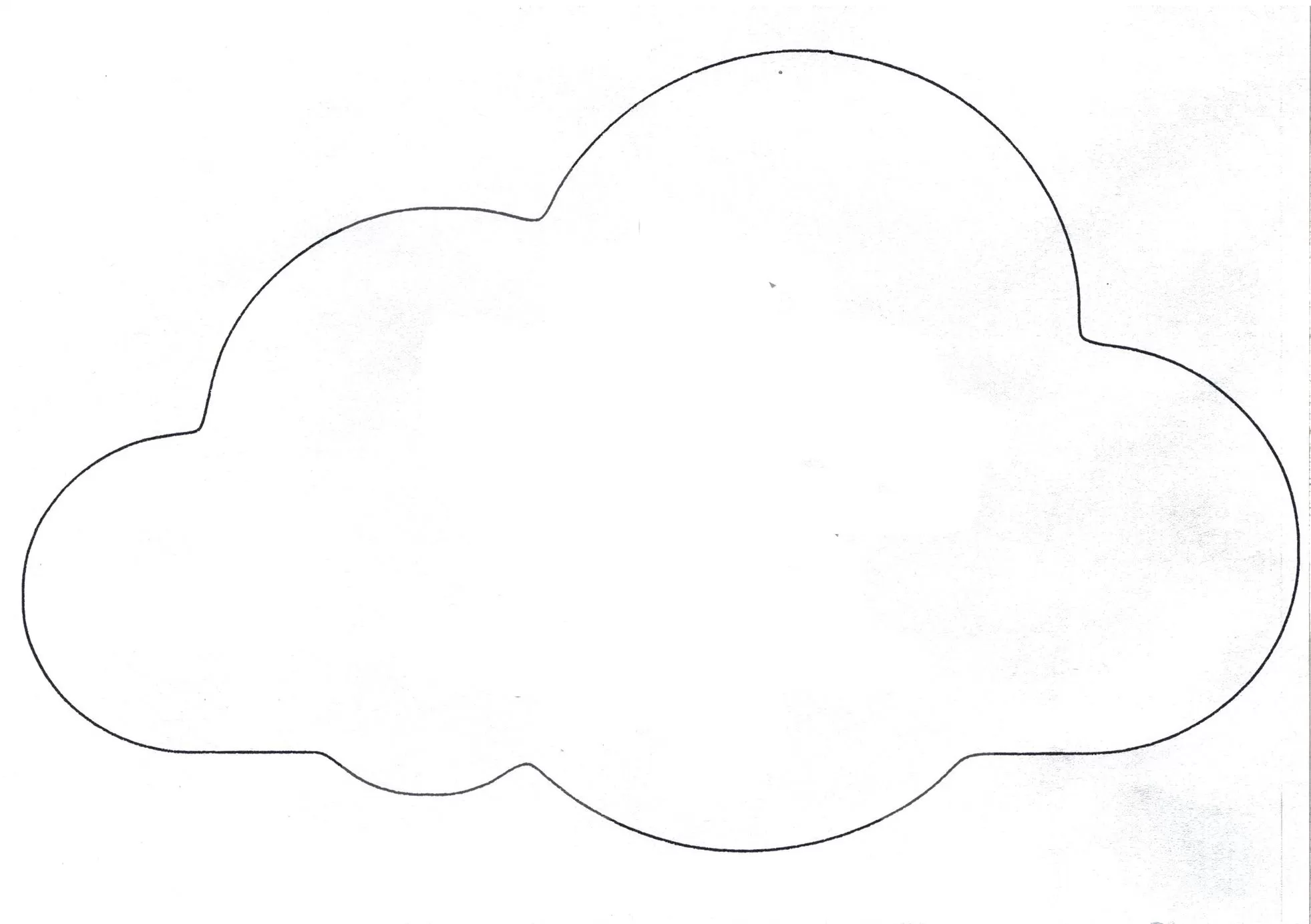 Moldes de Nuvens para imprimir Perfeita Recorte de nuvem com formato clássico para artesanato e decoração.