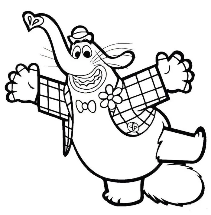 Amigo Imaginário de Divertidamente para colorir: alegria e fantasia