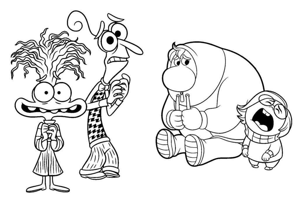 Personagens do Filme Divertidamente para colorir - Desenhos Imprimir