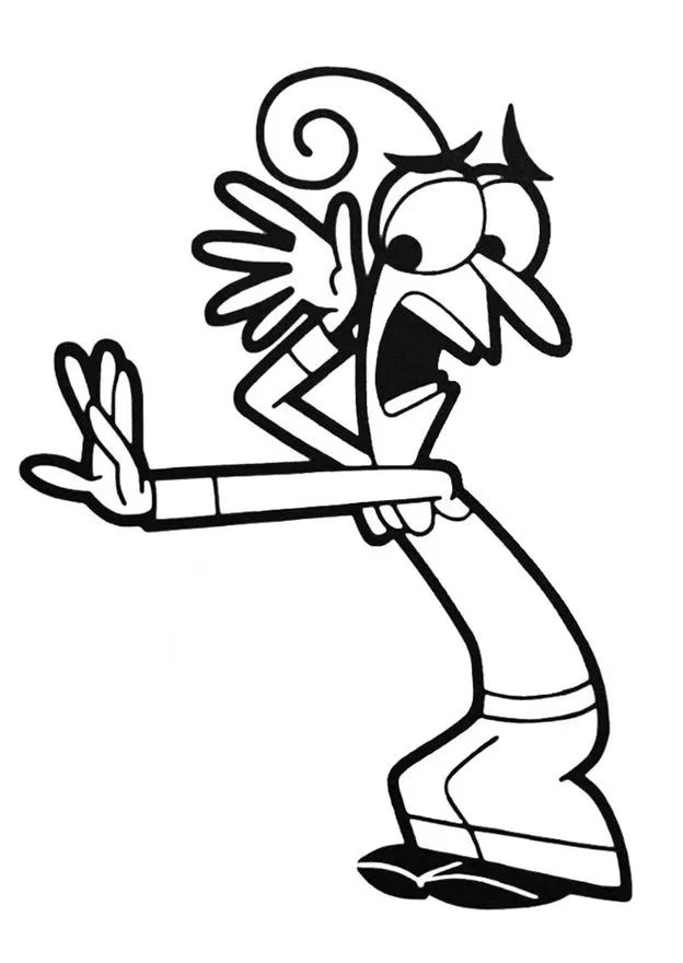 Medo do Divertidamente para colorir: Desenho expressivo do personagem em pavor.