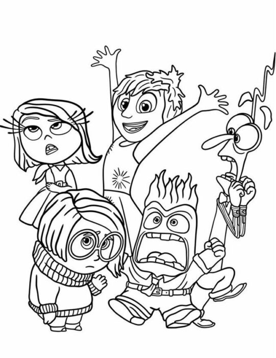 Personagens do Filme Divertidamente para colorir - Desenhos Imprimir