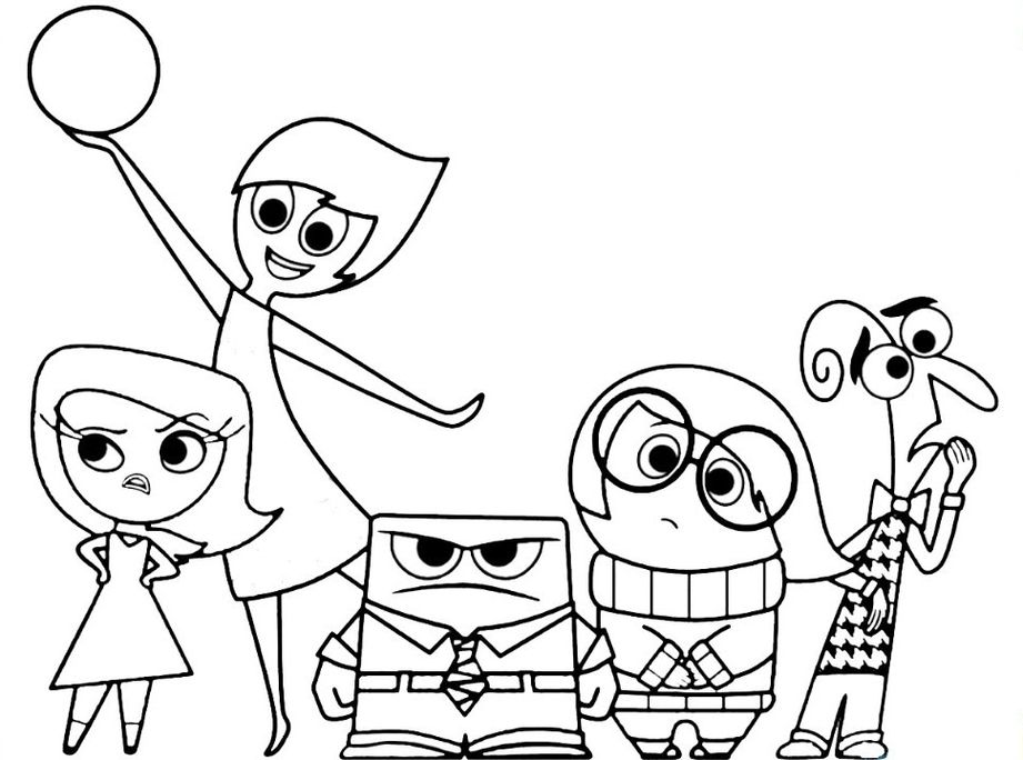 Personagens do Filme Divertidamente para colorir - Desenhos Imprimir