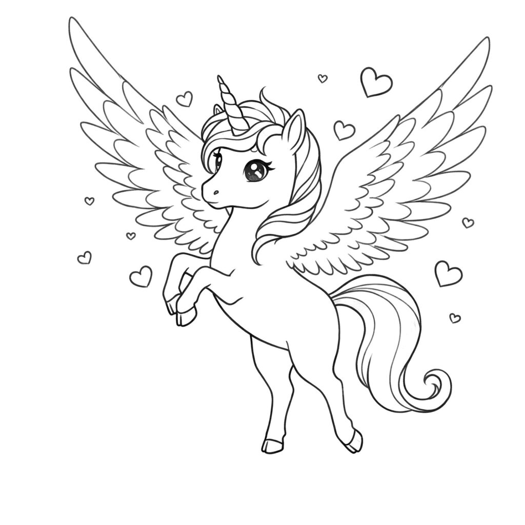 Desenhos de Unicórnio Fofinho para colorir - Desenhos Imprimir
