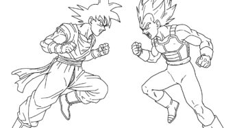 Desenho do Goku para colorir – Pronto para imprimir em PDF